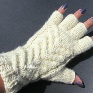 Women's Fingerless Gloves, Wool..
